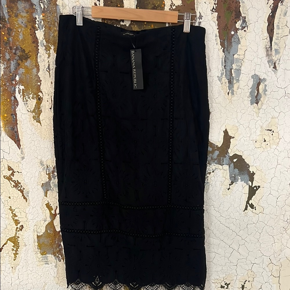 Banana Republic Black Lace Skirt